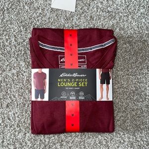 NEW WITH TAGS Mens Eddie Bauer 2-Piece Lounge Set Size Medium T Shirt and Short